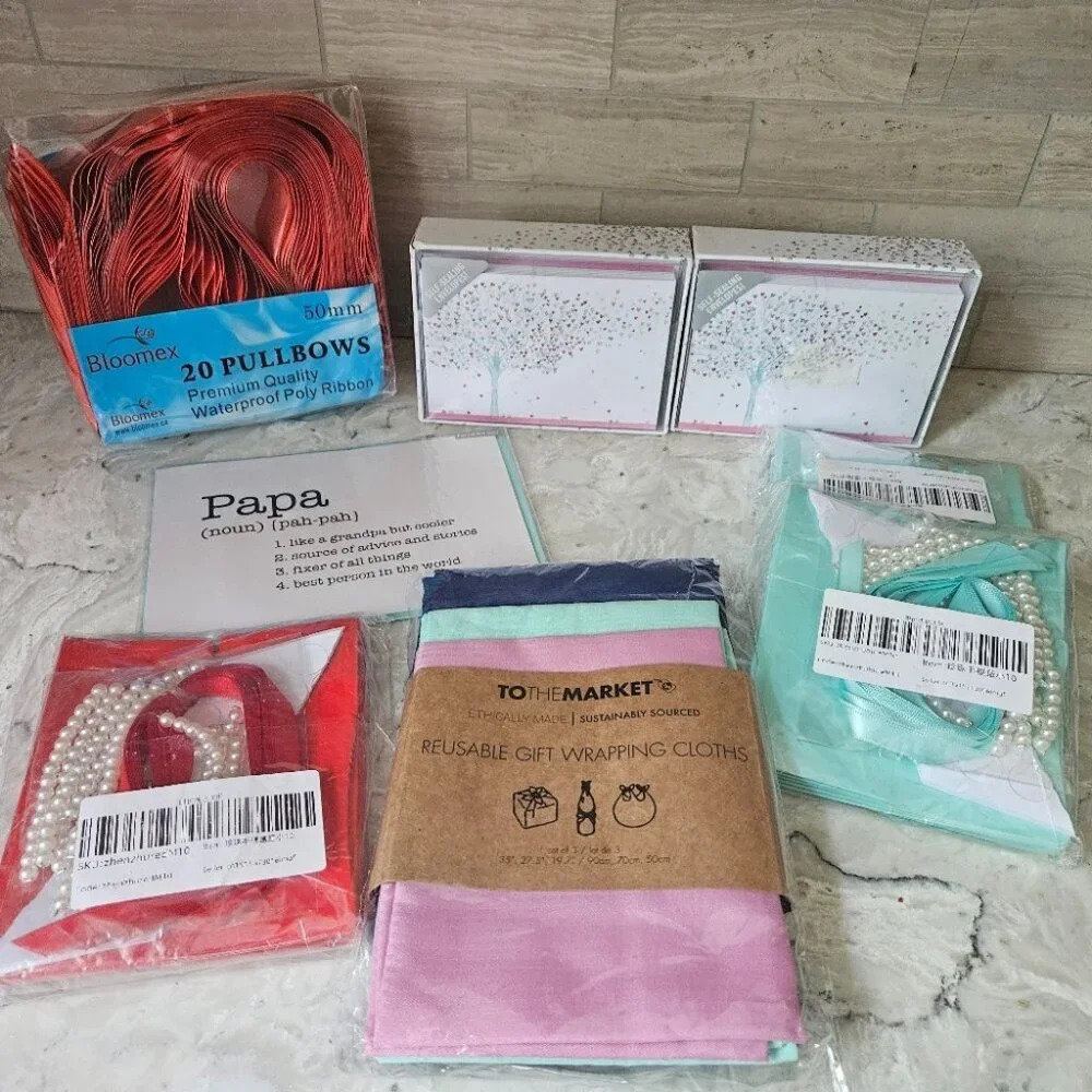 Miscellaneous Gift Wrap, Cards,  Bows, Boxes